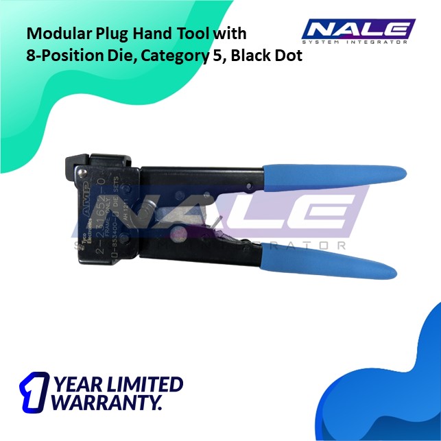 Item - Modular Plug Hand Tool with 8-Position Die 2-231652-1 - 02 (D) Modular Plug Hand Tool with 8-Position Die, Category 5, Black Dot (2-231652-1) - Gambar 2